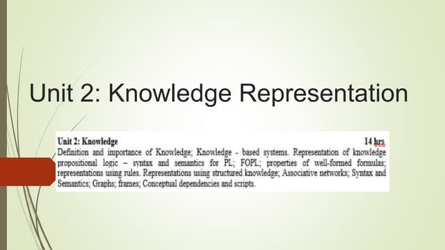 Artificial Intelligence_ Knowledge Representation
