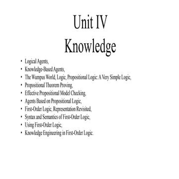 artifitical intelligence notes of unit four