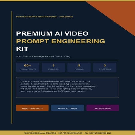 Premium AI Video Prompt Engineering Kit for Cinematic Creativity in ...