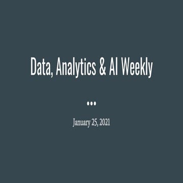 AI Weekly - January 30, 2021