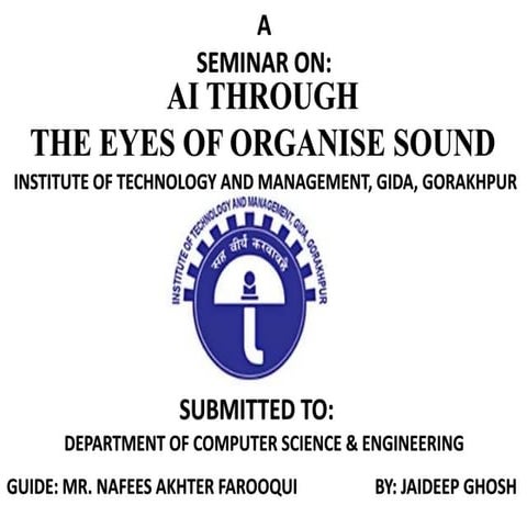 AI THROUGH THE EYES OF ORGANISE SOUND