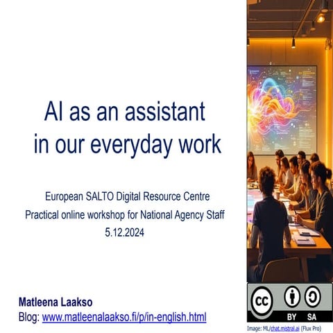 AI as an assistant in our everyday work, Salto 5.12.24