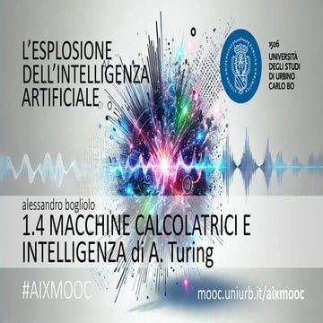 AIXMOOC 1.4 - Macchine Calcolatrici e Intelligenza, di A. Turing