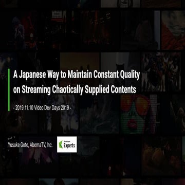 A Japanese Way to Maintain Constant Quality on Streaming Chaotically Supplied...