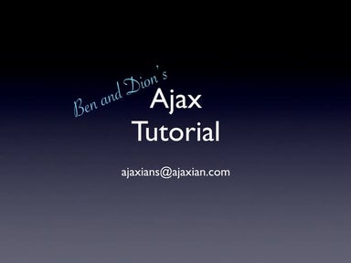 Ajax tutorial