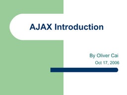 What is Ajax technology? | PPT