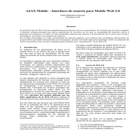 Enriched User Interfaces in Mobile Web 2.0