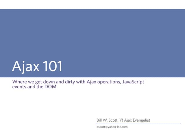 Learn Ajax here