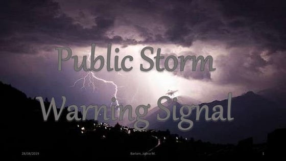 Public storm warning signal | PPT