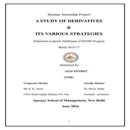 Ajay pandey sip report