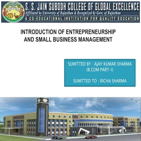 Ajay presentation1entrepreneurship