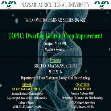 Dwarfing genes in Crop Imporvement