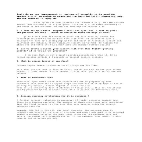 SAP FICO Interview Questions