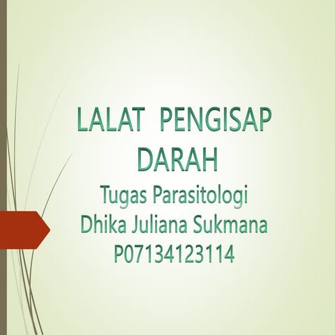 PPT PARASITOLOGI - PINJAL DAN KUTU | PPTX