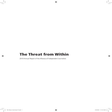 Annual Repot AJI  2010 - The Threat from Within