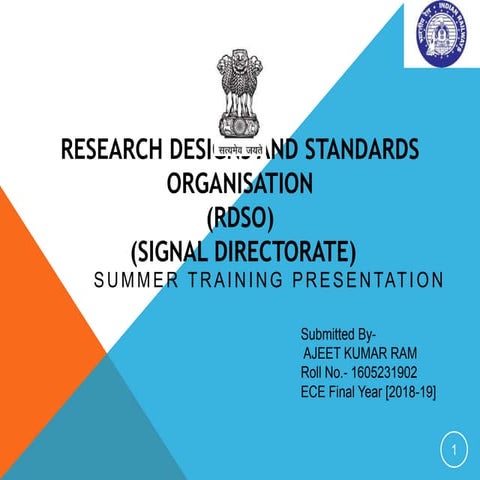  Rdso training ppt final report