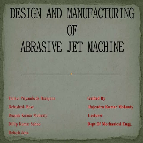 ABRASIVE JET MACHINE