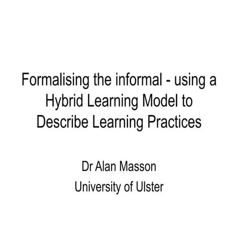 Formalising the informal