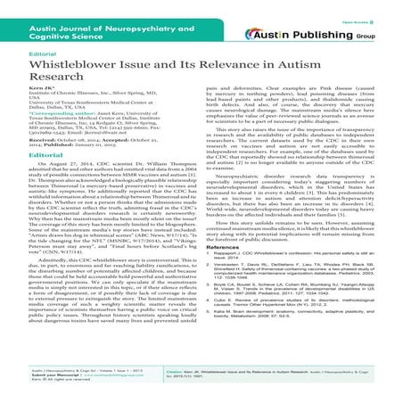 Austin Journal of Neuropsychiatry and Cognitive Science