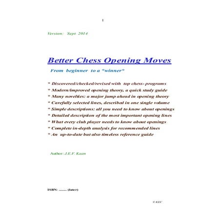 The Popular Chess Openings for Beginners | PDF