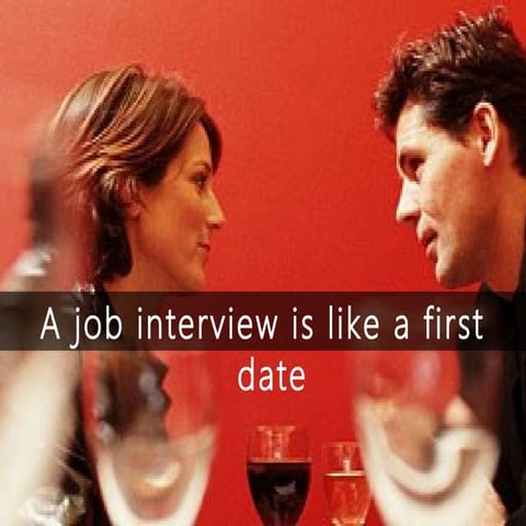 2013 version : A jobinterview is like a first date