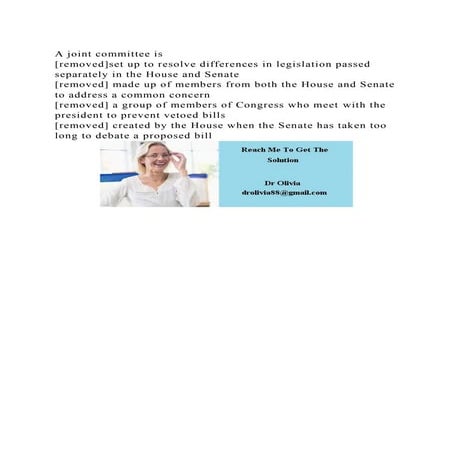 A joint committee is[removed]set up to resolve differences in legi.docx