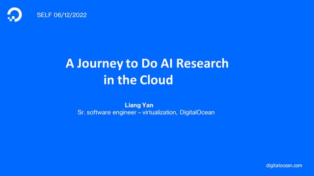 A journay to do AI research in the cloud.pdf