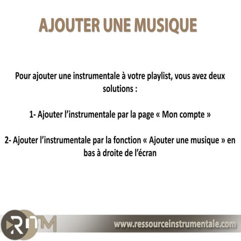Ajouter une musique