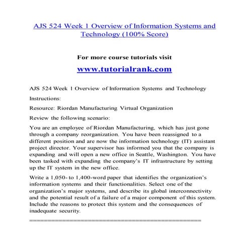  AJS 524 Effective Communication/tutorialrank.com
