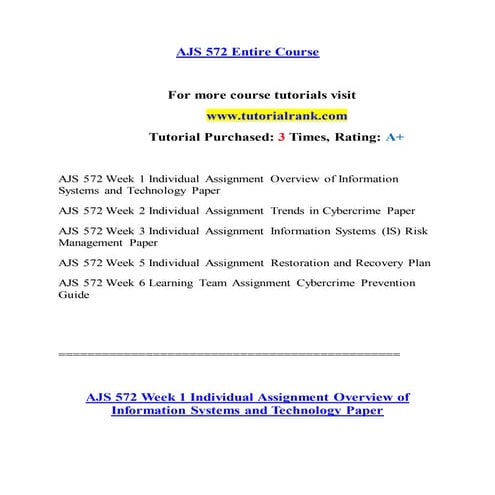  AJS 572 Inspiring Innovation/tutorialrank.com