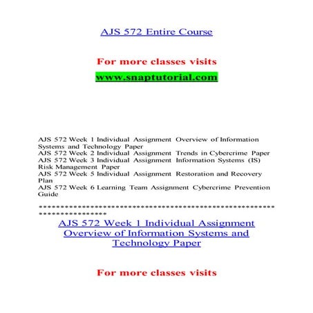 Ajs 572  Education Organization / snaptutorial.com