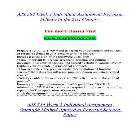 AJS 584  Effective Communication / snaptutorial.com