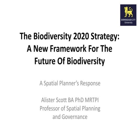 Ajs the biodiversity 2020 strategy final version
