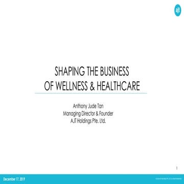 Shaping the Business of Wellness & Healthcare