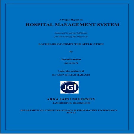 hospital management system project report