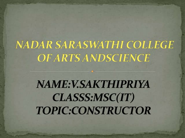 constructors