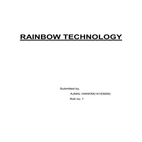Rainbow technology | PPTX
