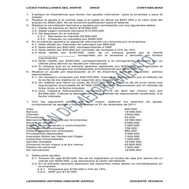 Ajustes, depreciacion y hoja de trabajo