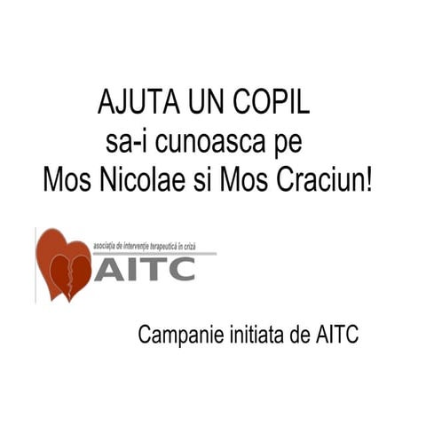 Ajuta un copil sa-i cunoasca pe Mos Nicolae si Mos Craciun