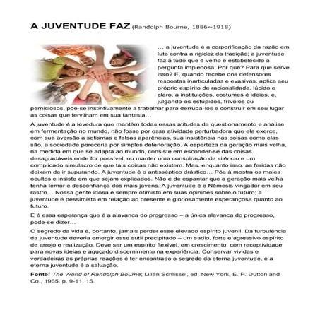 A JUVENTUDE FAZ