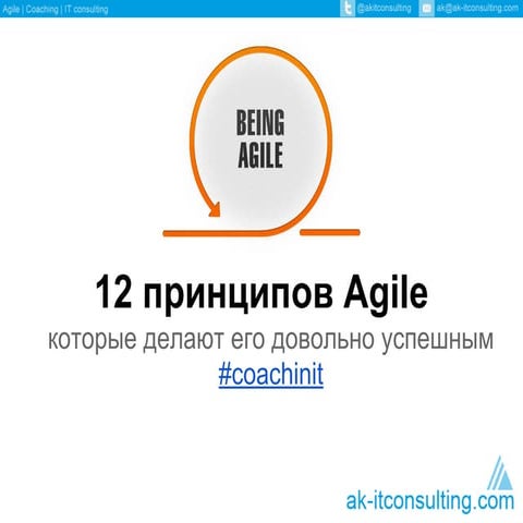 Ak itconsulting.com - 12 принципов agile