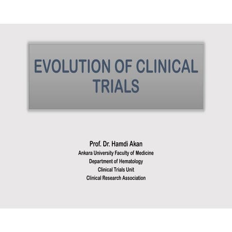 Prof. Dr. Hamdi Akan, 6th Clinical Research Conference