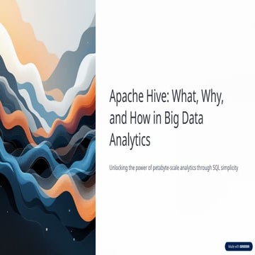 Big Data Analytics - Apache Hive | PPTX