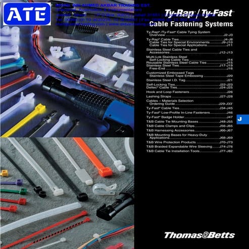 TY523MX - THOMAS & BETTS - Cable Tie, Ty Rap® Self Lock, Nylon| AKBAR TRADING...