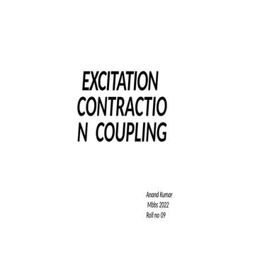Excitation contraction coupling presentation | PPTX
