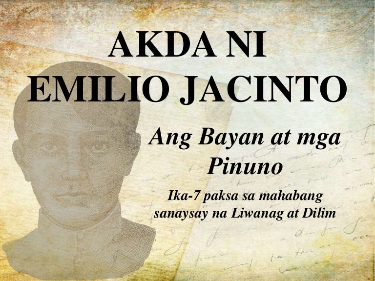 Akda ni emilio jacinto
