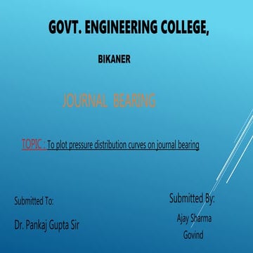 ppt on journal bearing by ajay sharma