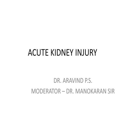 Acute kidney injury