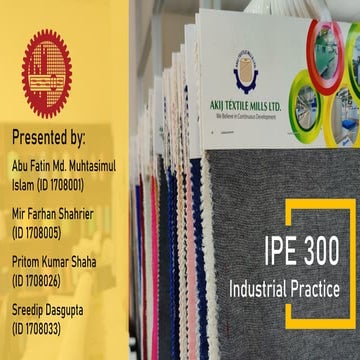 Akij Textile Mills Ltd Presentation about industrial 33