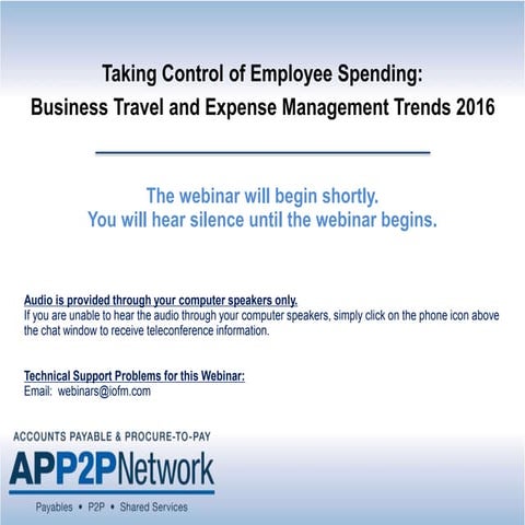 Taking control of employee spending business travel and expense management tr...